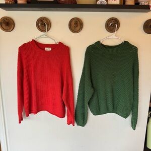 Universal thread crop chunky knit sweater bundle size XXL